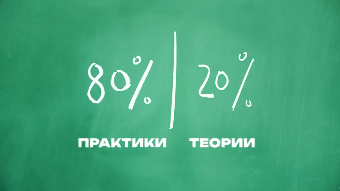 80% практики — 20% теории